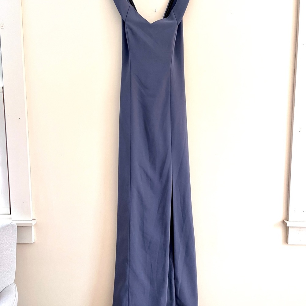 Dessy Collection Vivian Diamond Nordstrom Style 3012 Silverstone gown - Picture 2 of 12